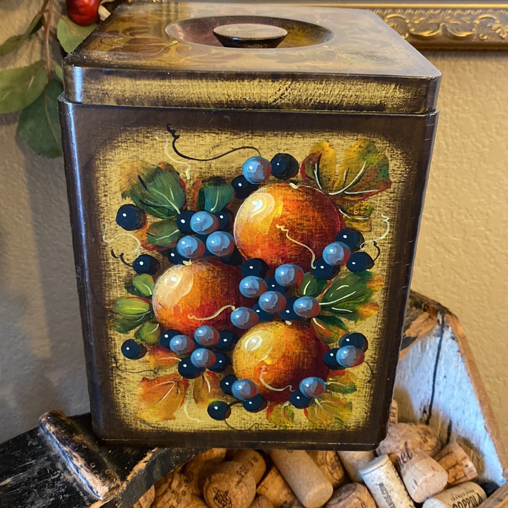 Vintage John Dunn hand sign folk art wood box - Picture 4 of 7